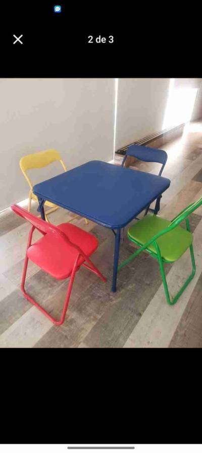 Juego de mesa y sillas infantiles nuevos embalado. - miniatura 1