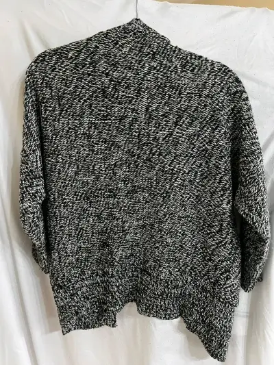 Cardigan tejido gris jaspeado - miniatura 2