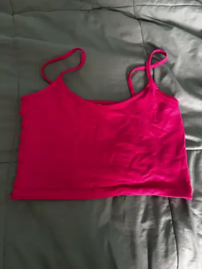 Top fucsia de tirantes mujer - miniatura 1