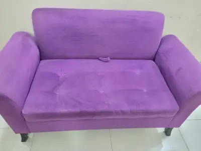 Sofá púrpura dos plazas con baúl - miniatura 5