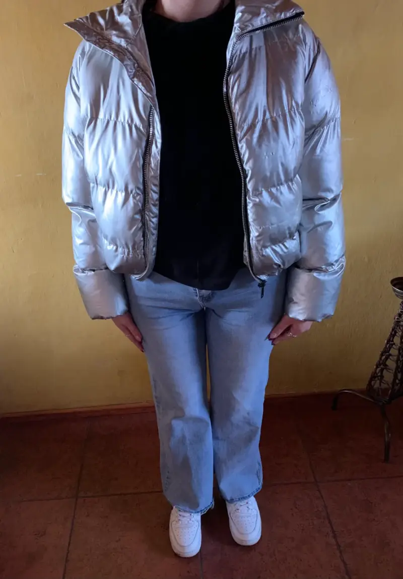 Chaqueta plateada brillante - 3