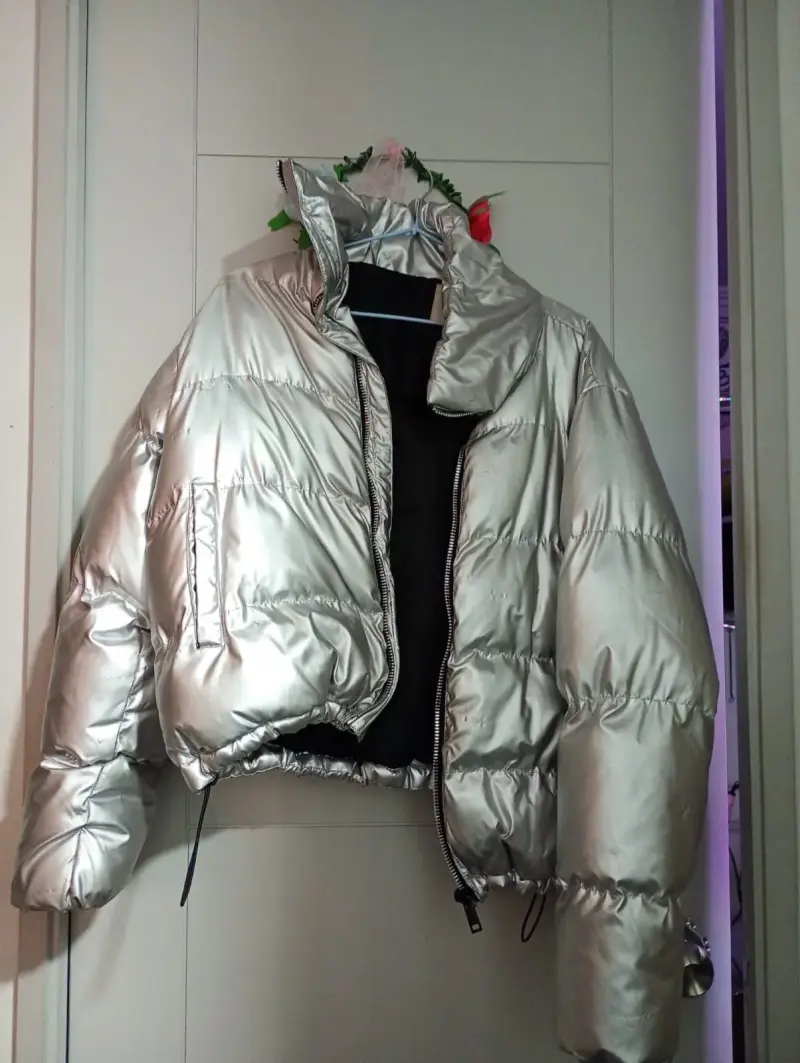 Chaqueta plateada brillante - 4
