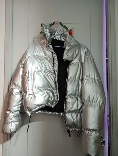Chaqueta plateada brillante - miniatura 4