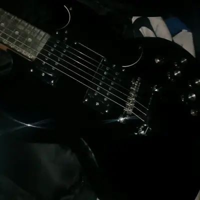 Guitarra eléctrica negra Creep modelo SG - miniatura 1