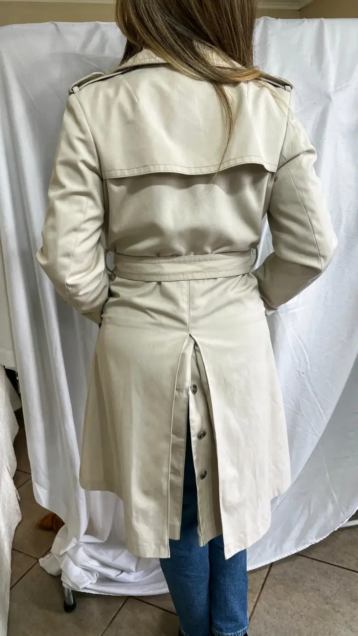 Abrigo beige clásico - 5