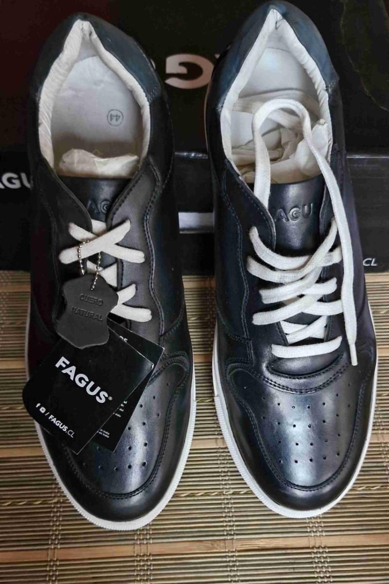 Zapatillas Fagus de cuero negro - 1