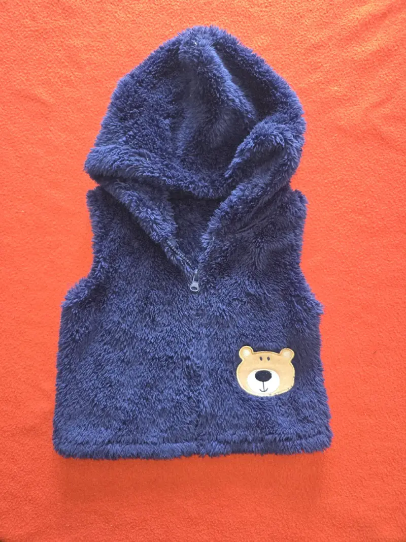 Chaleco polar azul para niño - 1