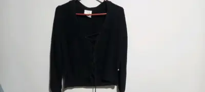 Cárdigan negro con cordones - miniatura 2