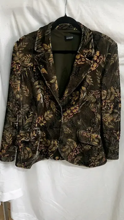 Blazer de terciopelo floral - miniatura 1