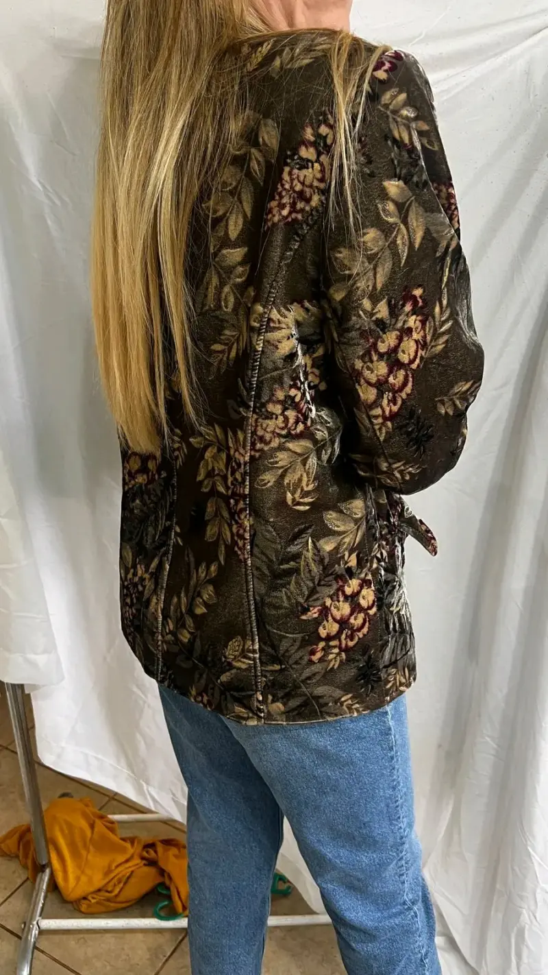 Blazer de terciopelo floral - 2