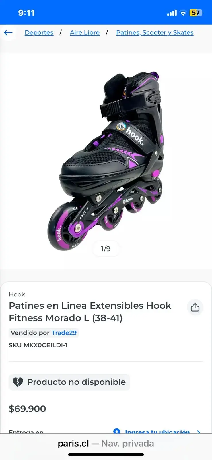 Patines en línea morados