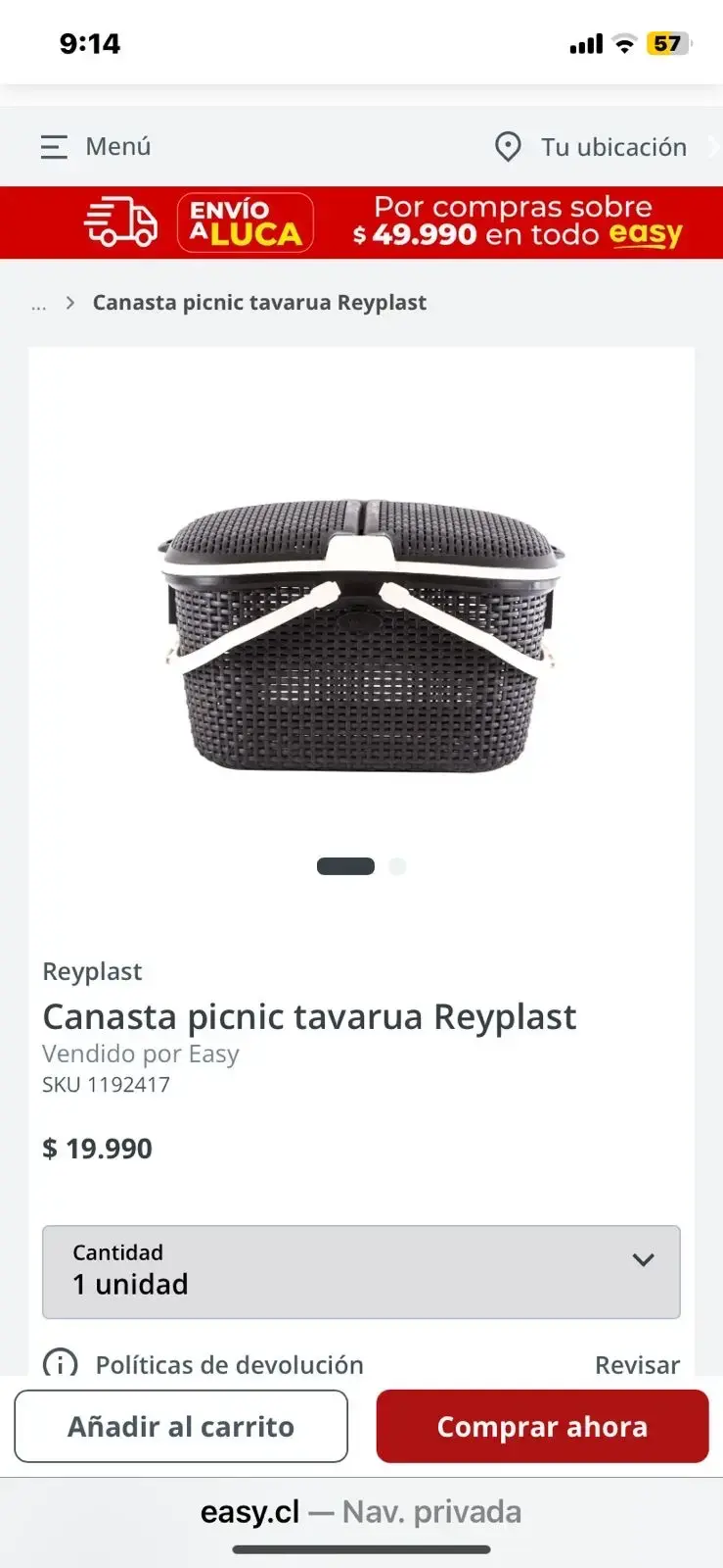 Canasta picnic Reyplast