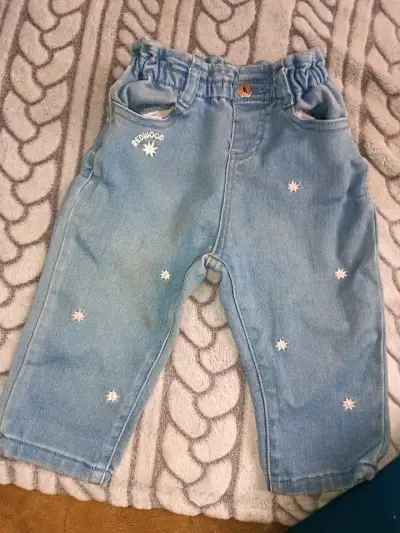 Pantalones bebé jeans azul - miniatura 1