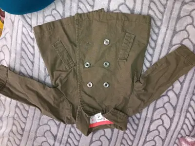 Chaqueta infantil verde oliva - miniatura 1