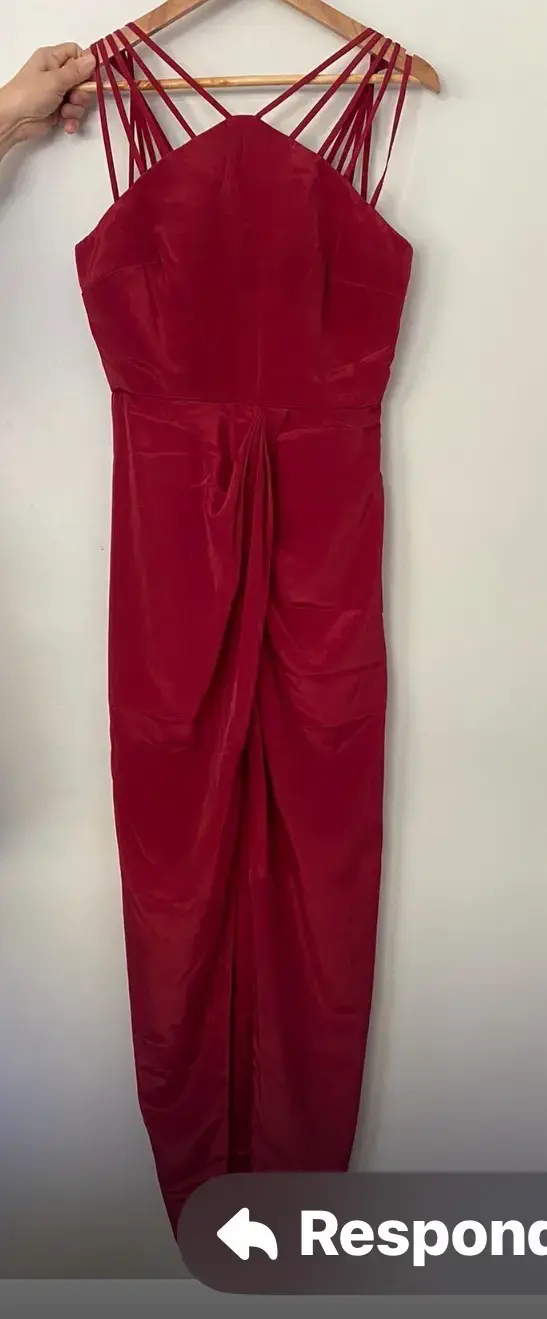 Vestido largo rojo elegante - 2