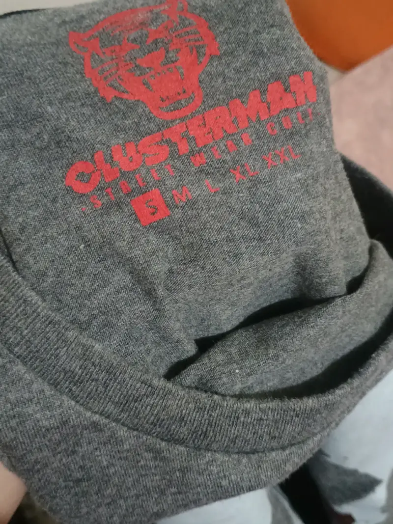 Polera gris con calavera - 2
