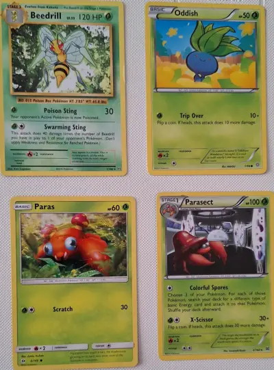 Cartas Pokémon Weedle, Kakuna, Caterpie y Metapod - miniatura 2