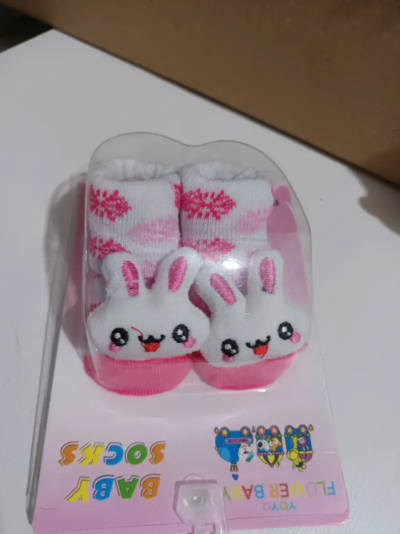 Calcetines bebé conejitos rosa