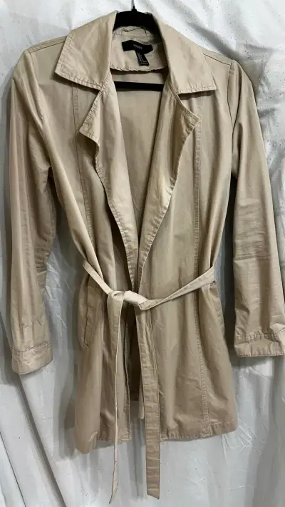 Abrigo largo beige Forever 21 - miniatura 1