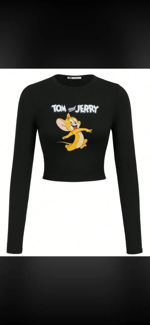 Polera negra Tom y Jerry - 1