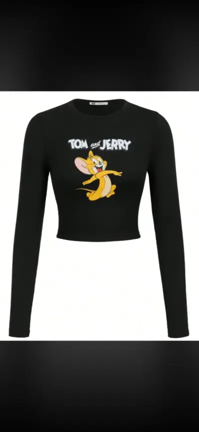 Polera negra Tom y Jerry - miniatura 1