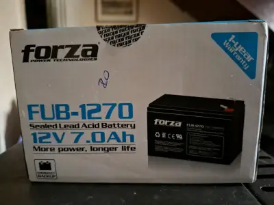 Batería de plomo ácido Forza 12V 7Ah - miniatura 1