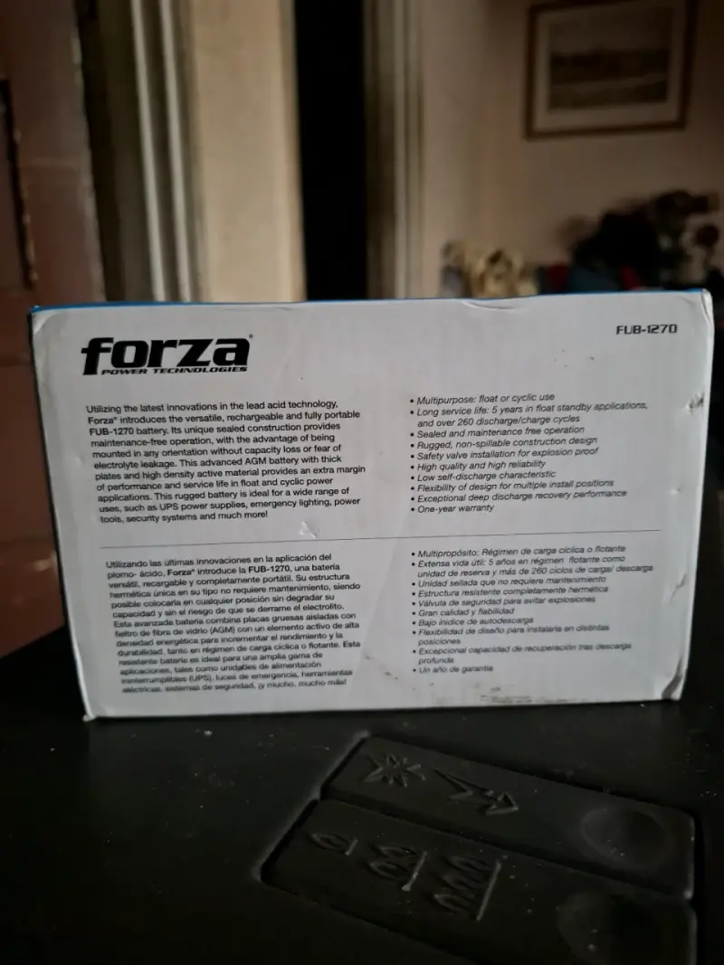 Batería de plomo ácido Forza 12V 7Ah - 2