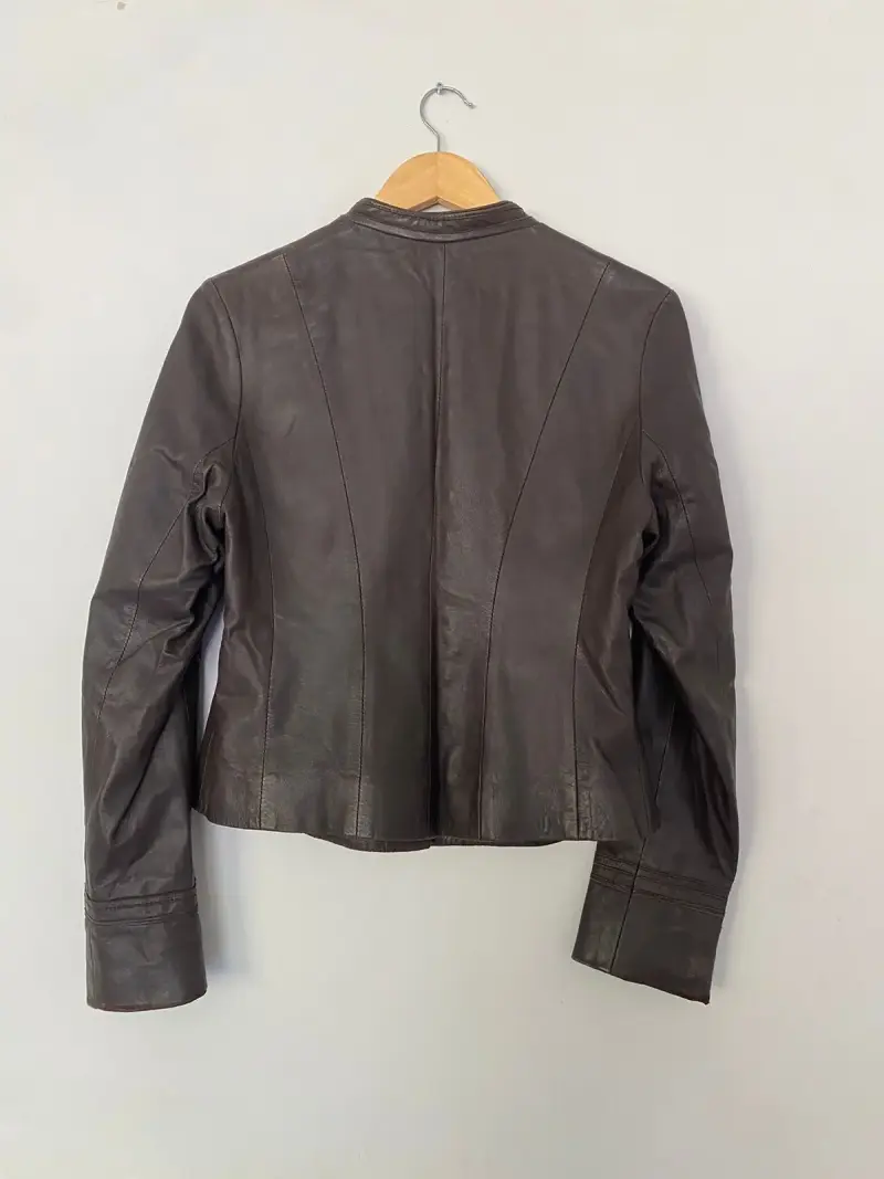 Chaqueta de cuero marrón - 2
