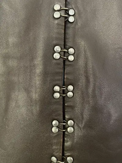 Chaqueta de cuero marrón - miniatura 3