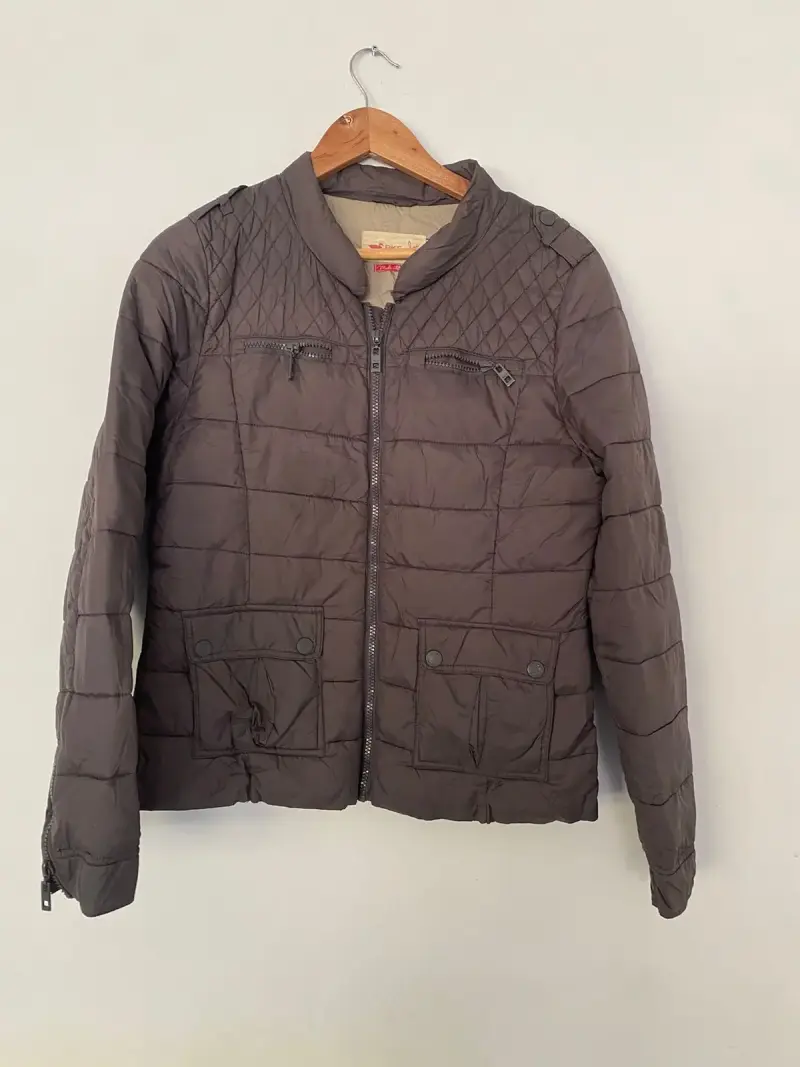 Chaqueta acolchada marrón para mujer - 1