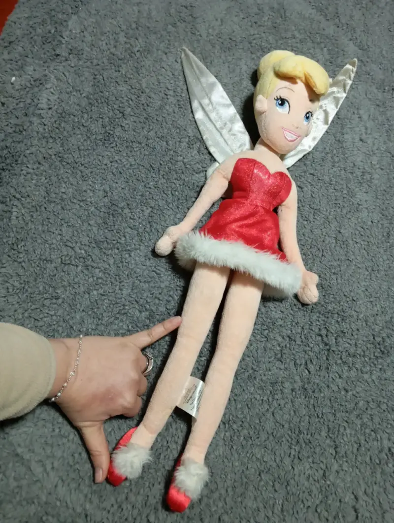 Muñeca de peluche thinkerbell  hada con alas - 3