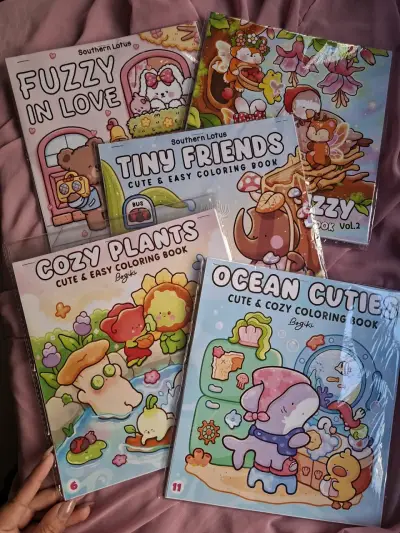 Pack de 5 libros para colorear adorables - miniatura 1