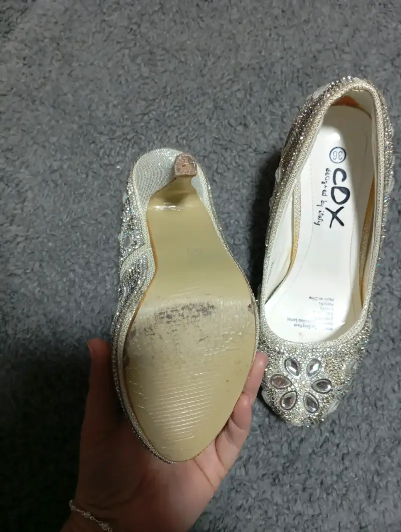Zapato de tacón alto brillante ideal matrimonio - 3