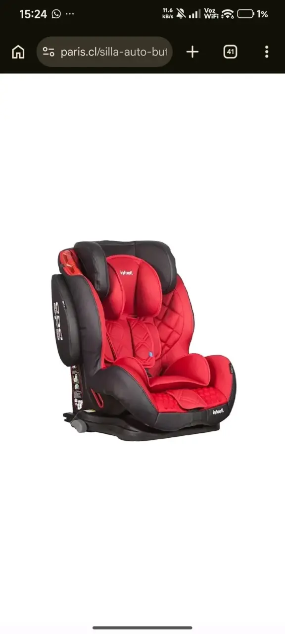 Silla de auto roja Infanti - 1