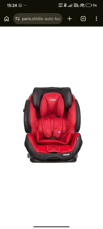 Silla de auto roja Infanti - miniatura 2