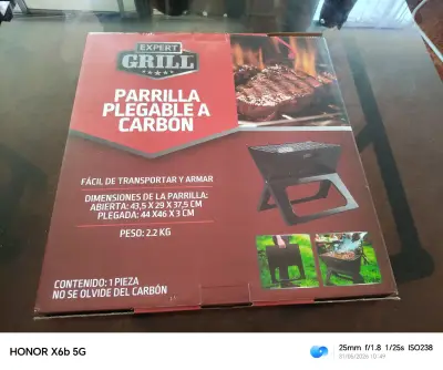 Parrilla portátil metálica - miniatura 6