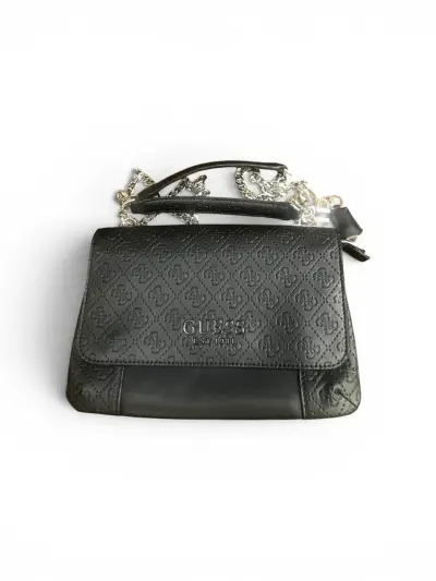 Cartera negra GUESS con diseño - miniatura 1