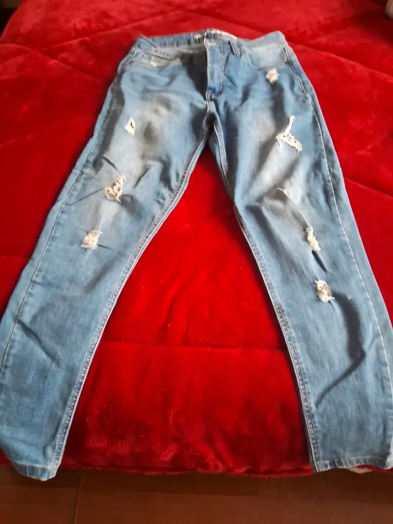 Jeans azul desgastados