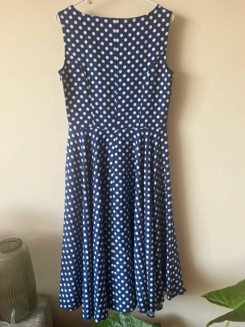 Vestido azul con lunares M - 2