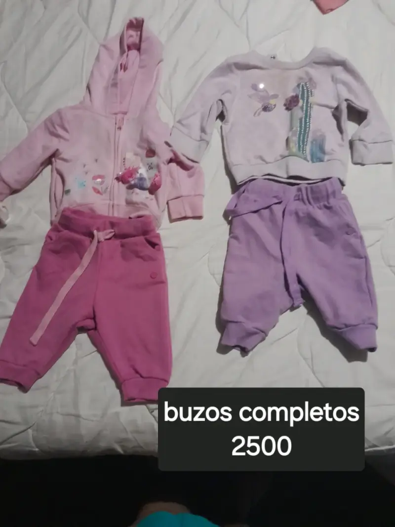 Lote 3 pantalones bebé rosados - 7