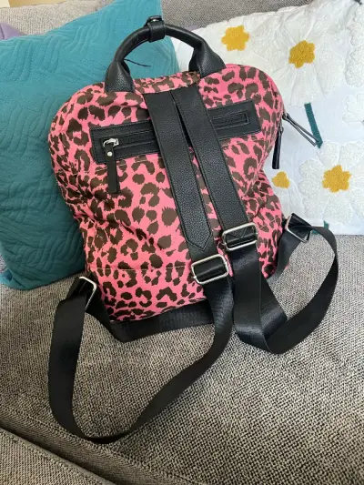 Mochila estampado animal print rosa - miniatura 2