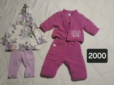 Conjunto ropa bebé floral y rosa - miniatura 1
