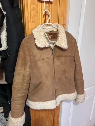 Chaqueta marrón con forro de lana - miniatura 1