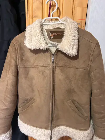 Chaqueta marrón con forro de lana - miniatura 2
