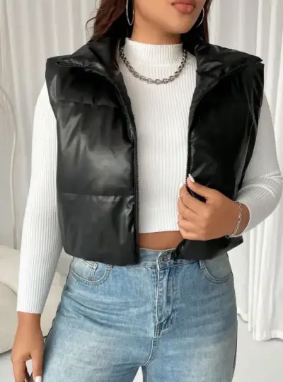 Chaleco acolchado negro talla L y 10 - miniatura 1