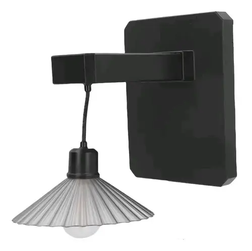 Aplique de pared negro moderno solar luz cálida - 2