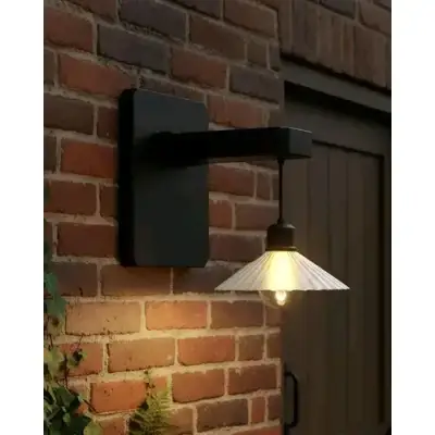 Aplique de pared negro moderno solar luz cálida - miniatura 3