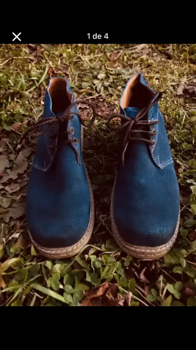 Zapatos de gamuza azul talla 42 - miniatura 1