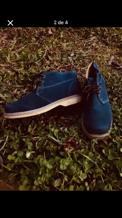 Zapatos de gamuza azul talla 42 - miniatura 2