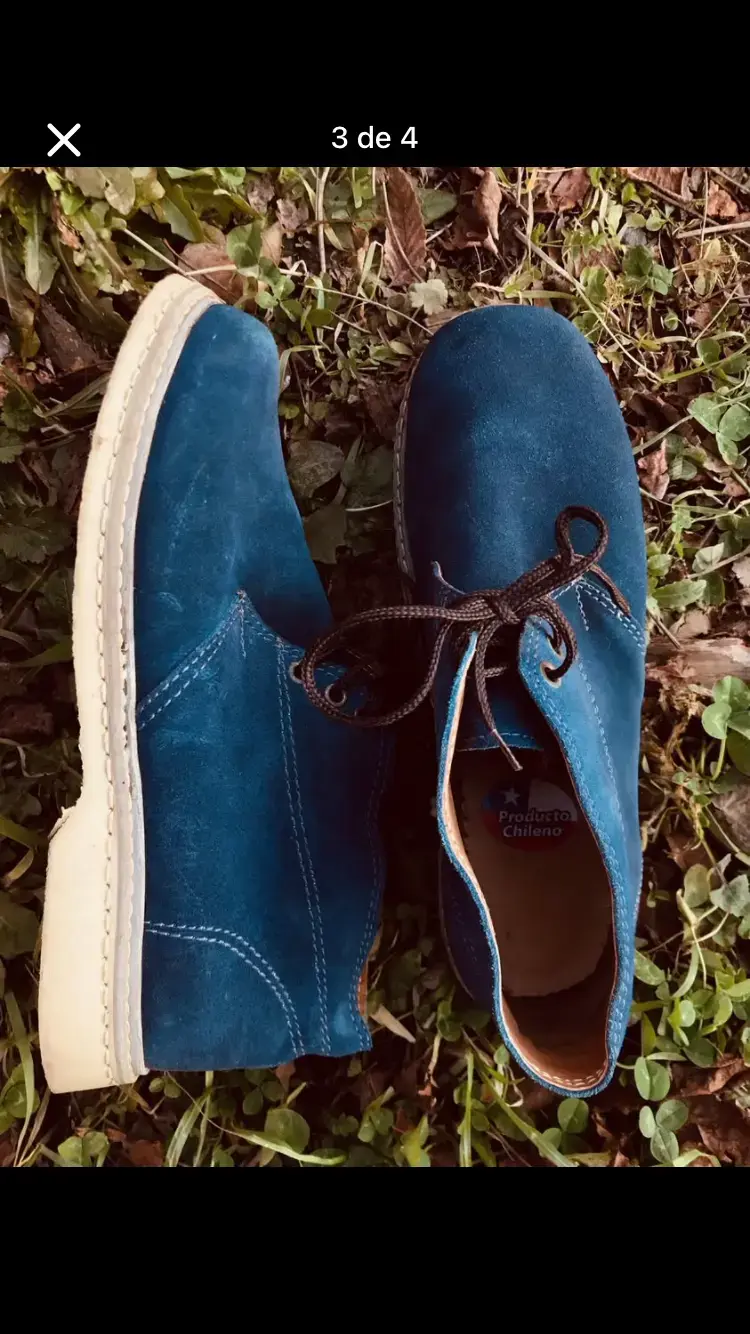 Zapatos de gamuza azul talla 42 - 3